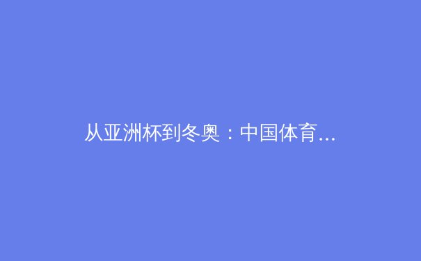 从亚洲杯到冬奥：中国体育产业数字化转型的机遇与挑战